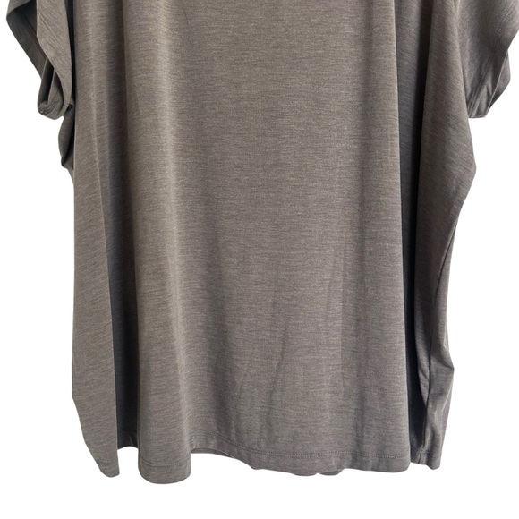 Athleta Stratus II Tee T Shirt Womens V-Neck 3X Gray Short Sleeve - Picture 5 of 10